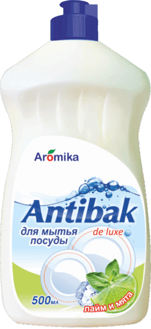Antibak de Luxe средство для мытья посуды Лайм и Мята 500мл