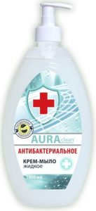 Aura Clean Жидкое Крем-мыло Антибактериальное (без дозатора) 1000мл
