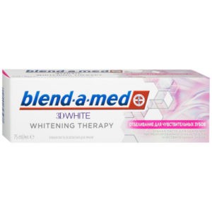 BLEND A MED Зубная паста 3D White Whitening Therapy Отбеливание для чувствительных зубов 75мл