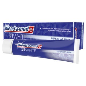 BLEND A MED Зубная паста 3D White Бережная мята 100мл