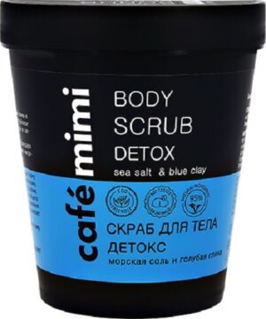 Cafe Mimi Скраб Детокс Морская соль и Голубая глина 330мл