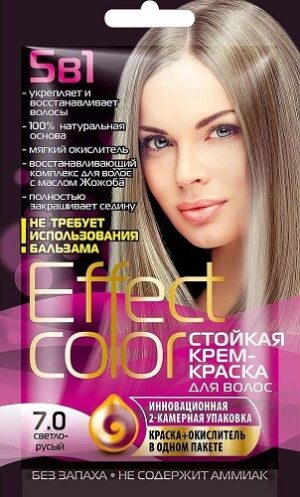 Effect Color Стойкая крем-краска для волос 7.0 Светло-русые 50мл