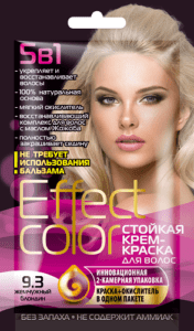 Effect Color Стойкая крем-краска для волос 9.3 Жемчужный Блондин 50мл