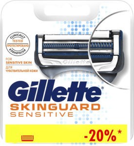 Gillette Fusion Skinguard Sensitive Сменные кассеты для бритья 1шт