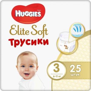 Huggies трусики Elite Soft №3 (6-11кг) 25шт