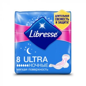 Libresse Гигиенические прокладки Ultra Ночные Дышащие 8шт