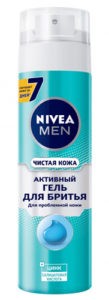Nivea Men Гель для бритья Активный Чистая кожа 200мл