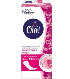 OLA Daily Deo гигиенические прокладки на каждый день Бархатная Роза 20шт