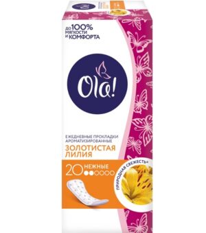 OLA Daily Deo гигиенические прокладки на каждый день Золотистая Лилия 20шт