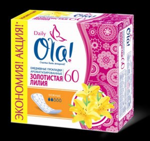 OLA Daily Deo гигиенические прокладки на каждый день Золотистая Лилия 60шт