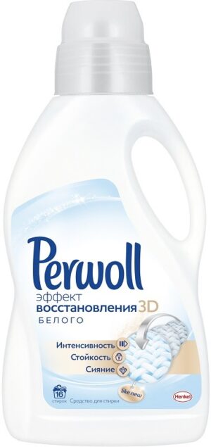 Perwoll Средство для стирки Восстановление белого 3D 1л