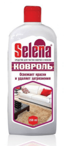 Selena КОВРОЛЬ средство для чистки ковров и мягкой мебели 250мл