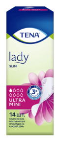 Tena Lady урологические прокладки на каждый день Slim Ultra mini 14шт
