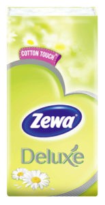 Zewa Носовые платочки Deluxe Camomile 3х слойные 10шт