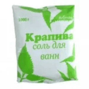 АРОМИКА Соль для ванн Крапива пакет 1000гр