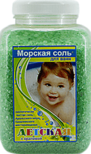 АРОМИКА Соль для ванн банка Детская с Крапивой 900гр