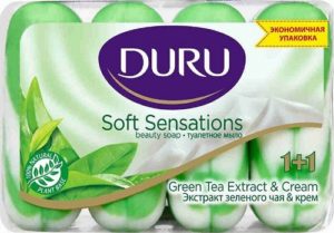Туалетное мыло DURU SOFT SENS GREEN TEA (Зеленый чай) ЭКОПАК 4х90гр