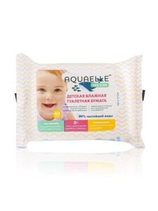 Aquaelle Medical Детская Влажная туалетная бумага 40шт