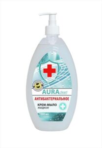 Aura Clean Жидкое Крем-мыло Антибактериальное  500мл