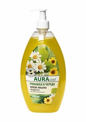 Aura Clean Жидкое Крем-мыло Ромашка Череда Витаминизирующее 1000мл