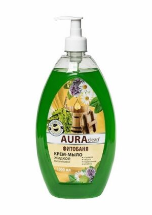 Aura Clean Жидкое Крем-мыло Фитобаня Питательное 1000мл