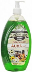 Aura Clean Жидкое Крем-мыло Целебный отвар Увлажняющее 1000мл