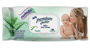 FRESHMAKER PREMIUM QUALITY BABY Влажные детские салфетки с крышкой  72шт