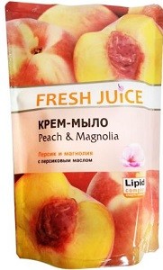 Fresh Juice Крем-мыло с Глицерином Персик и Магнолия с дозатором 460мл