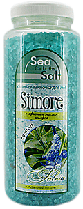 SIMORE Соль для ванн с эфирным маслом Шалфея 910гр
