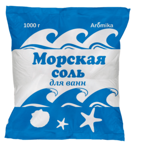 АРОМИКА Соль для ванн Морская Натуральная пакет 1000гр