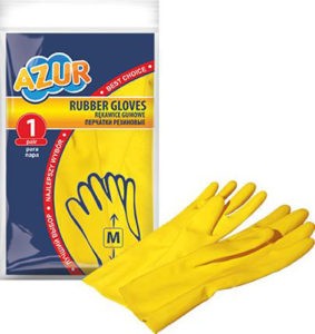 Перчатки резиновые AZUR M 1шт