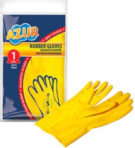 Перчатки резиновые AZUR S 1шт