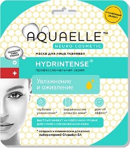 Aquaelle Тканевая маска для лица Увлажнение и Оживление Hydrintense 27мл
