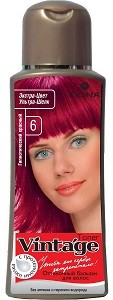 Fiona Vintage Оттеночный бальзам для волос №6 Гипнотический красный 125мл