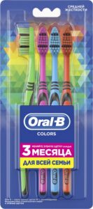 ORAL B Зубная щетка Colors 4шт