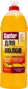 SANFOR средство для мытья полов Освежающий Цитрус 1000мл