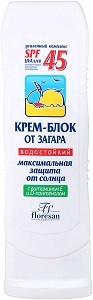 Floresan крем-блок от загара Водостойкий с Витамином Е и D-пантенолом 125мл