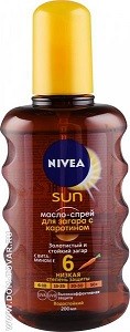 Nivea Sun масло-спрей для загара SPF6 с Каротином 200мл