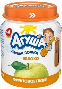 Агуша Пюре фруктовое Гипоаллергенное Яблоко банка 115мл