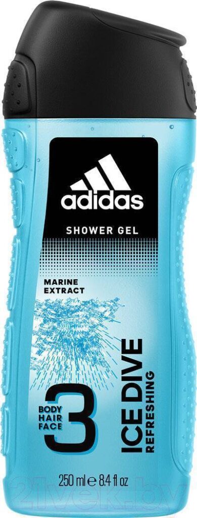 ADIDAS Men Гель для душа Body-Hair-Face Ice Dive 250мл