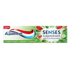 Aquafresh Senses Зубная паста Освежающий Арбуз-огурец-мятная 75мл