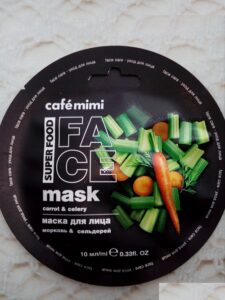 Cafe Mimi маска для лица семена Морковь и Сельдерей 10мл