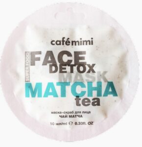 Cafe Mimi маска-скраб для лица чай Матча и Алоэ вера 10мл