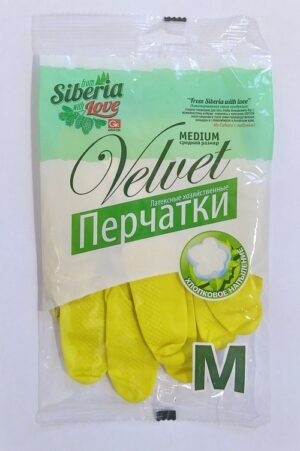 FROM SIBERIA WITH LOVE Перчатки Хозяйственные M Латексные с Хлопковым напылением