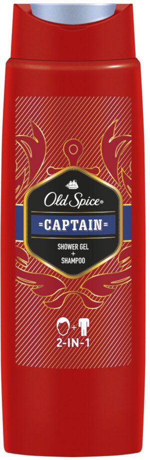 OLD SPICE Гель для душа + шампунь 2в1 Captain 400мл
