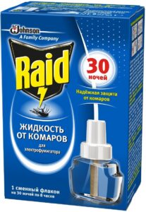 Raid жидкость для фумигатора от Комаров 30 ночей