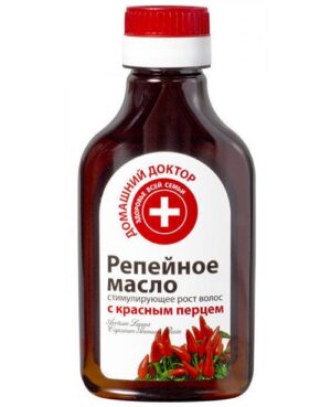 Домашний доктор Репейное масло Стимулирующее рост волос с красным перцем 100мл