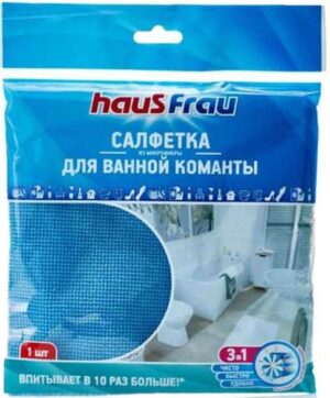 Haus Frau Салфетка для уборка из Микрофибры для Ванной комнаты 30х30см 1шт