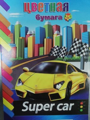 Бумага цветная двухсторонняя 10л