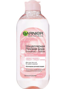 Garnier Мицеллярная розовая вода снимает макияж+ очищает+придаёт сияние 400мл